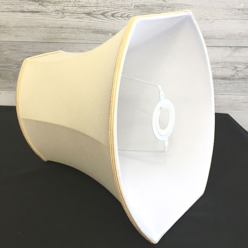 Beige Square End Oval Lampshade